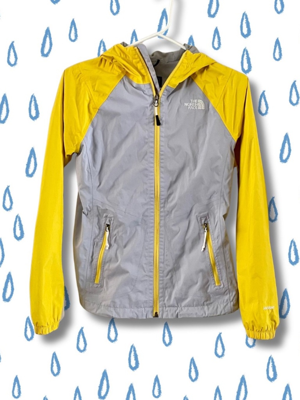 Women's North face Hooded Rain Jacket, XS